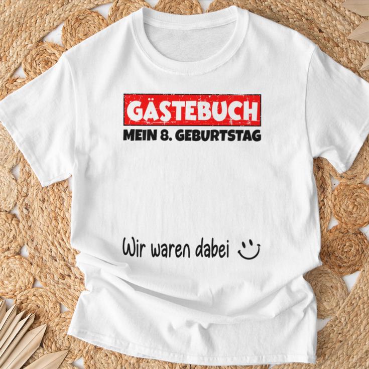 Children's Guest Book Wir Were Here My 8Th Birthday 80 T-Shirt Geschenke für alte Männer