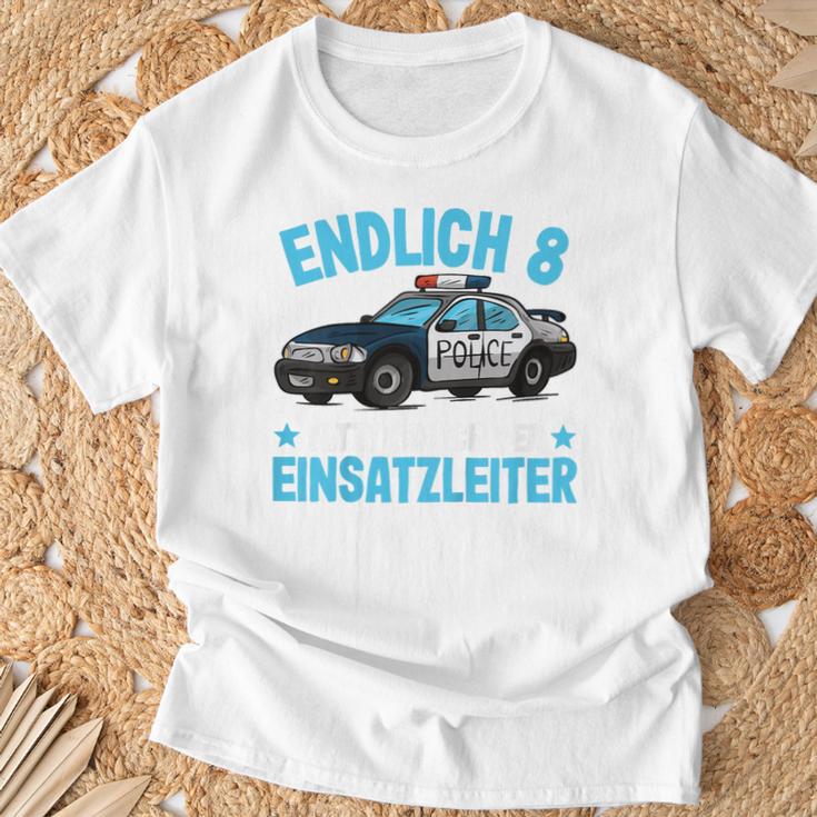 Children's Police 8 Years Boys Police 8Th Birthday T-Shirt Geschenke für alte Männer