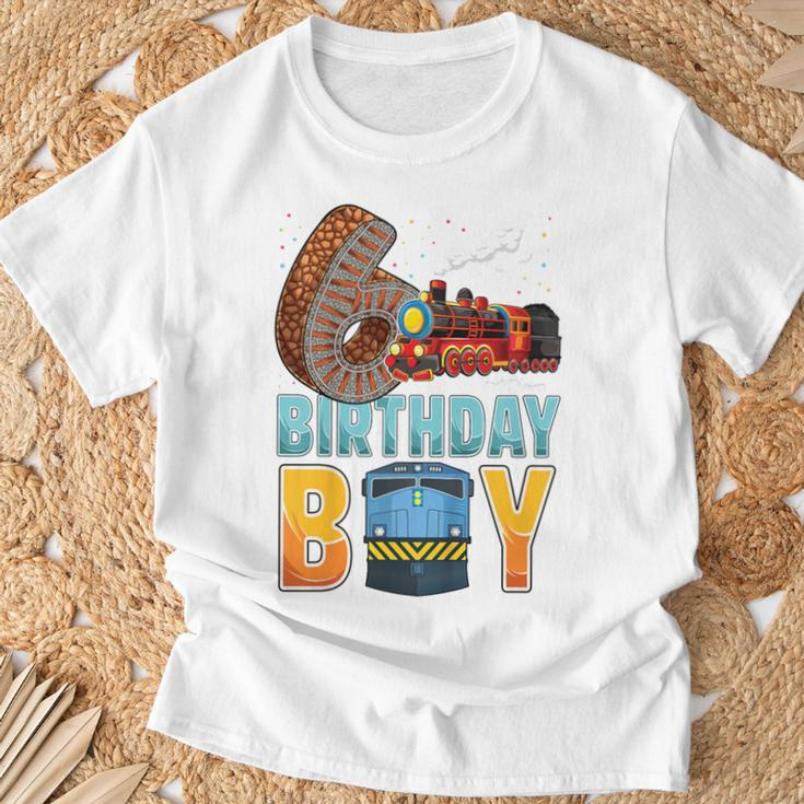 Children's Railway 6Th Birthday Train Boys 6 Years Old B-Day T-Shirt Geschenke für alte Männer