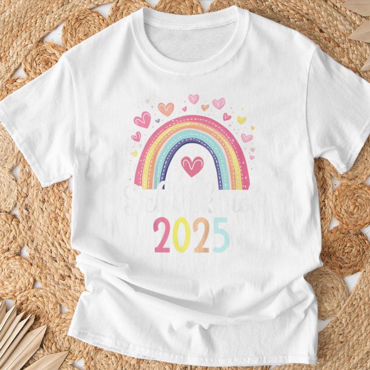 Children's School Child 2025 Rainbow Girls First Day At School 2025 Girls' T-Shirt Geschenke für alte Männer