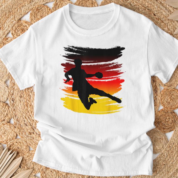 Cool Fan Outfit Jersey Team Sports Flag Handball Germany T-Shirt Geschenke für alte Männer