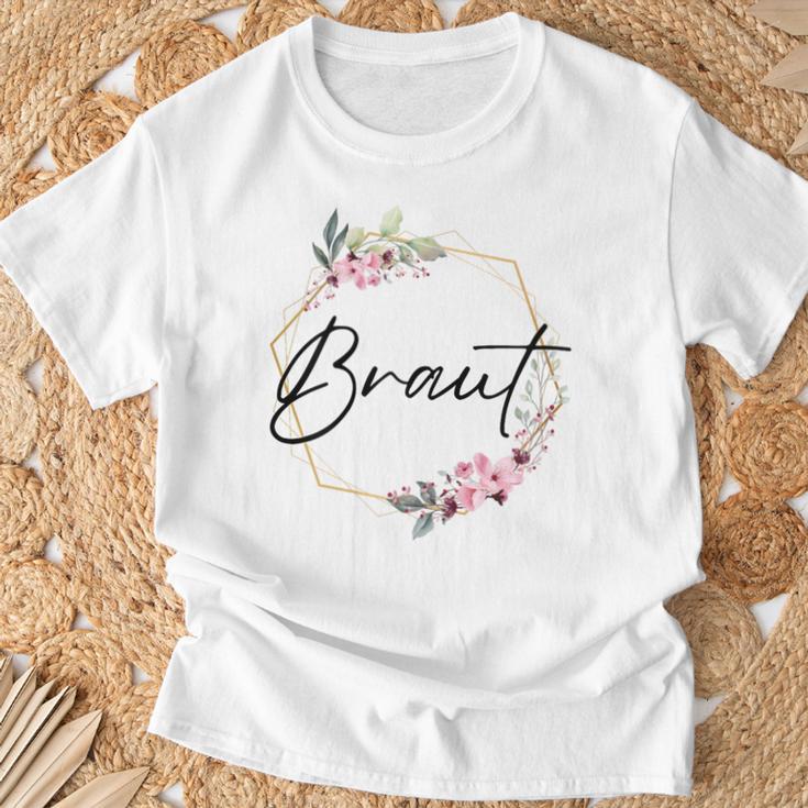 Damen Braut Bride Junggesellenabschied Dezent Herz Jga Bride To Be T-Shirt Geschenke für alte Männer