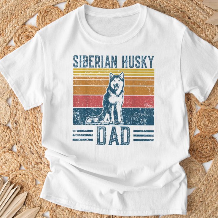 Dog Husky Papa -Intage Siberian Husky Dad T-Shirt Geschenke für alte Männer