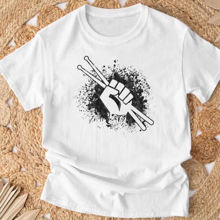 Drummer Musician Drumsticks Drummers T-Shirt Geschenke für alte Männer