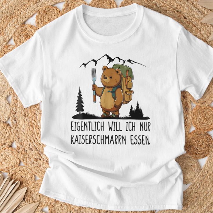 Eigentlich Will Ich Nur Kaiserschmarrn Essen Gray T-Shirt Geschenke für alte Männer