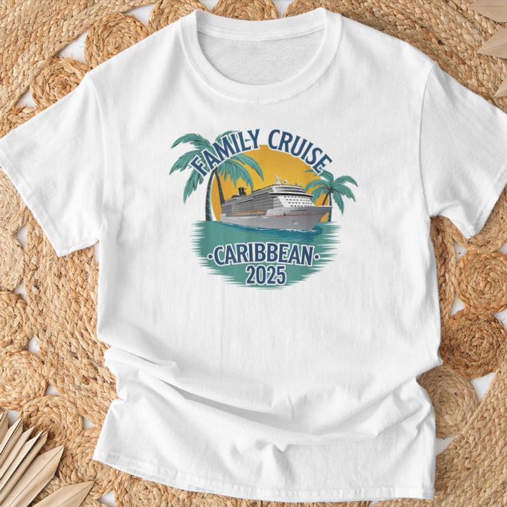 Family Cruise Caribbean 2025 Nautical Adventure Souvenir T-Shirt Geschenke für alte Männer