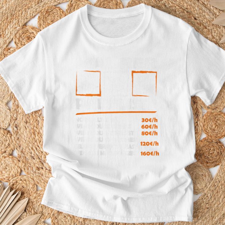 Masonry Hourly Wage With Back Print Backprint Work T-Shirt Geschenke für alte Männer