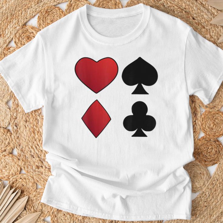 Poker Playing Cards Cross Heart Motif Card Fun T-Shirt Geschenke für alte Männer