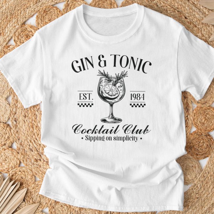 Gin And Tonic Cocktail Lovers Idea T-Shirt Geschenke für alte Männer