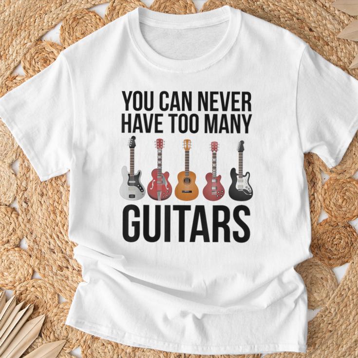 Never Too Many Guitars Guitar T-Shirt Geschenke für alte Männer