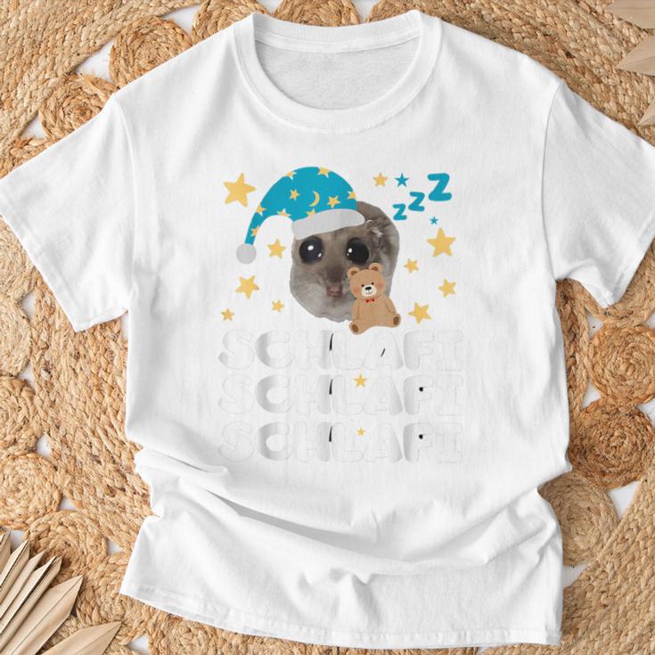 Hamsti Schlafi Schlafi Sad Hamster Schlafi Schlafi Blue T-Shirt Geschenke für alte Männer