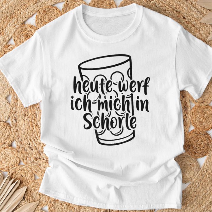 Heute Werf Ich Mich In Schorle Dubbeglas Palatinate Wine Festival T-Shirt Geschenke für alte Männer