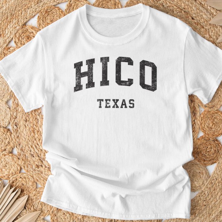 Hico Texas Tx Sportifintage T-Shirt Cadeaux pour les vieillards