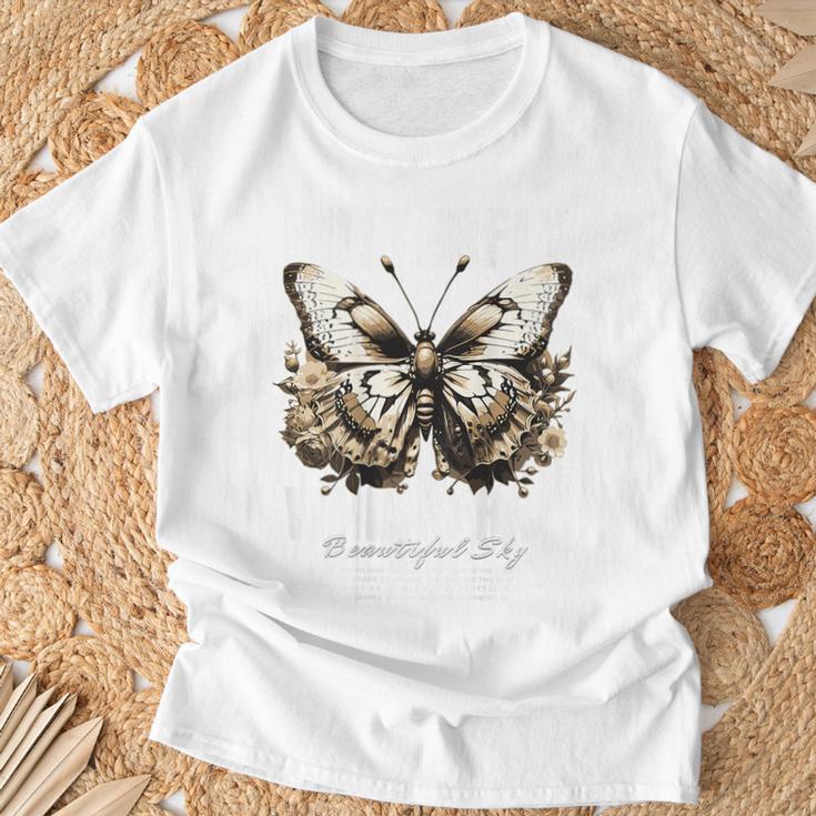 Hip Hop Butterfly Y2k Backprint Streetwear T-Shirt Geschenke für alte Männer