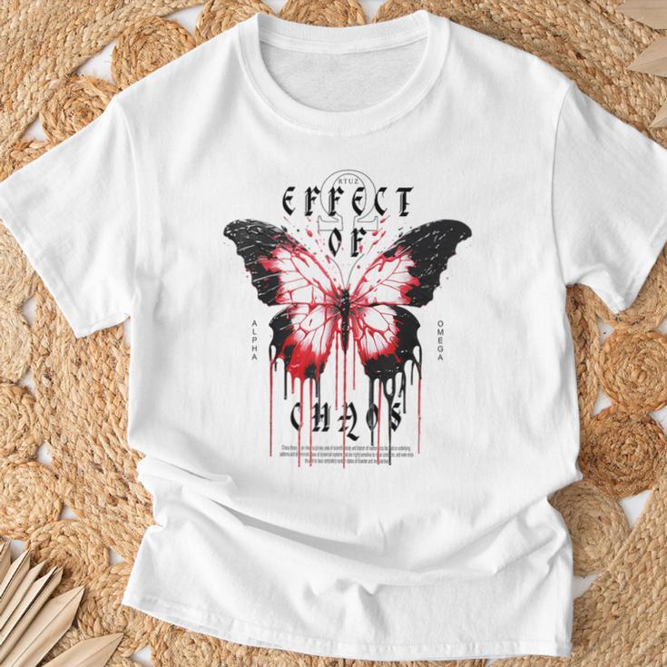 Hip Hop Y2k Hipster Streetwear Moth Butterfly T-Shirt Geschenke für alte Männer