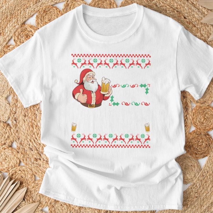 Hoho Hol Mir Mal Ein Bier- Christmas Long-Sleeved T-Shirt Geschenke für alte Männer