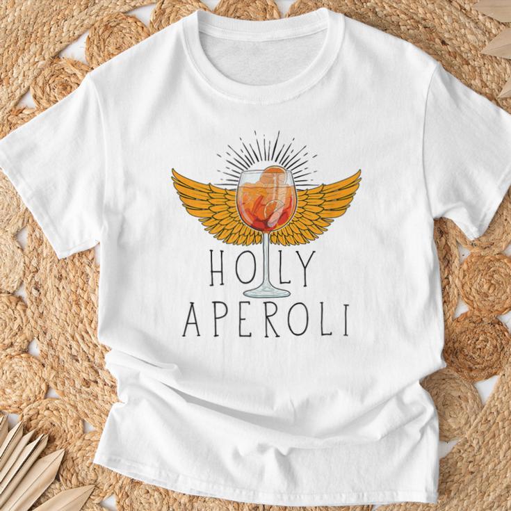 Holy Aperoli God Wine Glasses Saying T-Shirt Geschenke für alte Männer