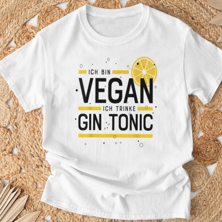 Ich Binegan Ich Trinke Gin Tonic X Lecker Gin T-Shirt Geschenke für alte Männer