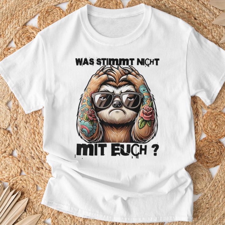 Ich Hasse Menschen Was Stimmt Denn Mit Dir Nicht T-Shirt Geschenke für alte Männer