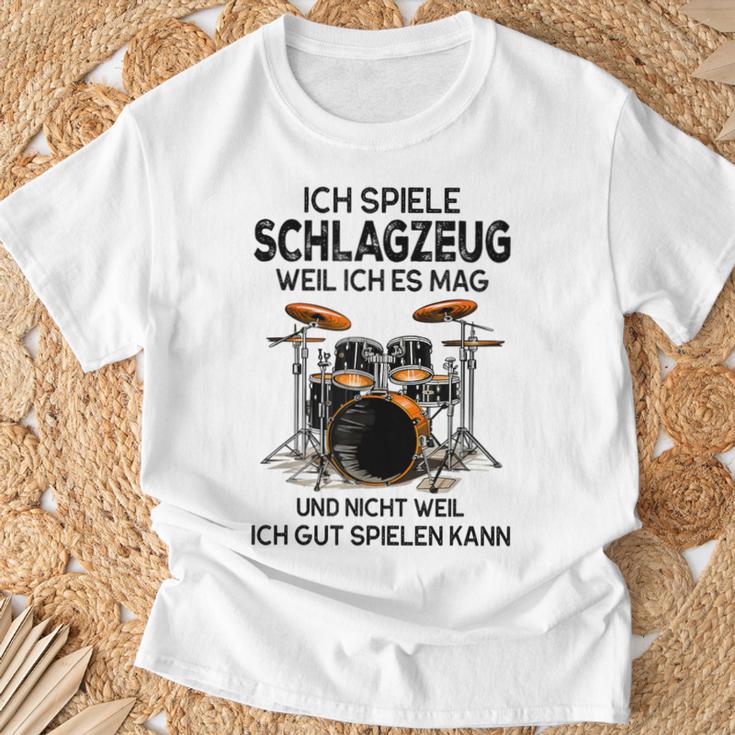 Ich Spielen Trommzeug Weil Ich Es Mag Und Nicht Weil Ich Gut Gray T-Shirt Geschenke für alte Männer