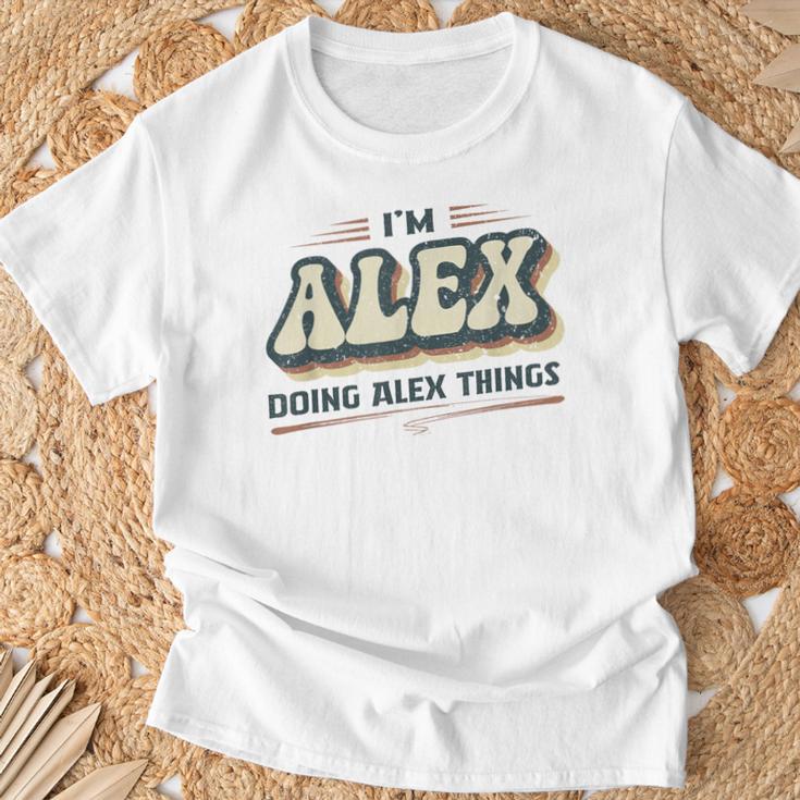 I'm Alex Doing Alex Things Alex First Name T-Shirt Geschenke für alte Männer