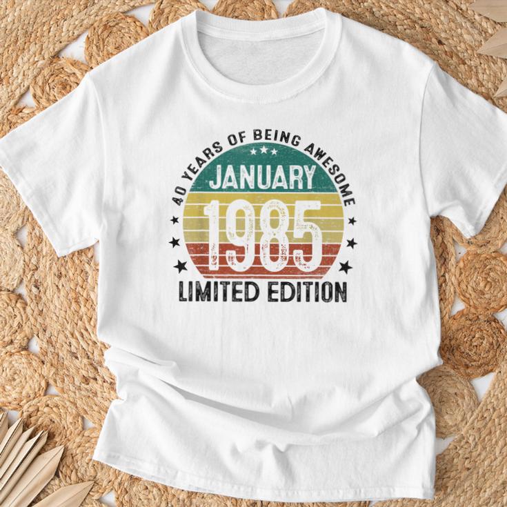 January 1985 40Th Birthday 1985 40 Years Decorative T-Shirt Geschenke für alte Männer