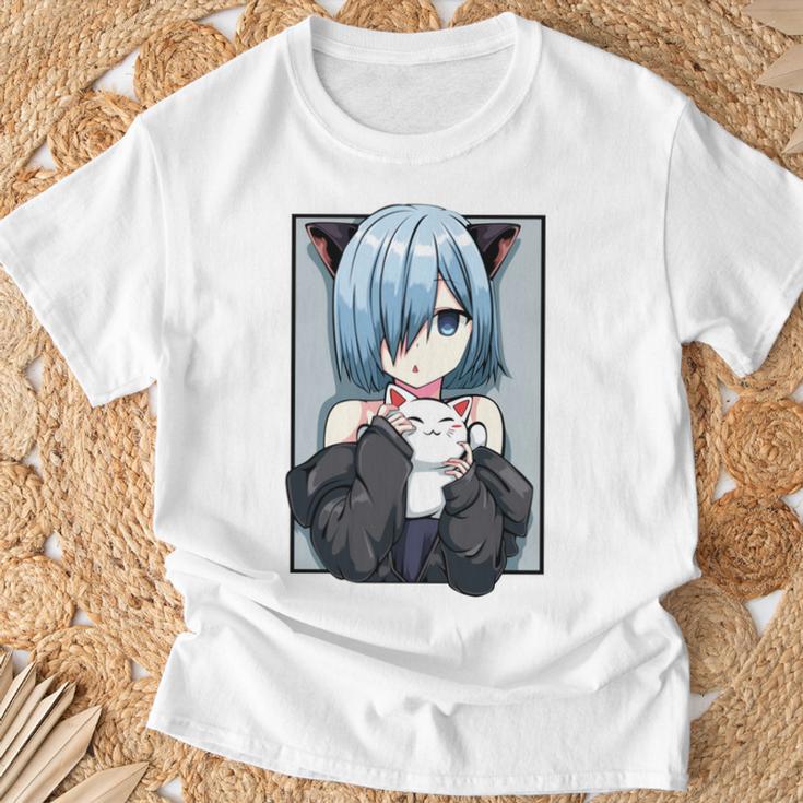 Kawaii Anime Neko Cat Girls Manga Otaku Lovers Pastel T-Shirt Geschenke für alte Männer