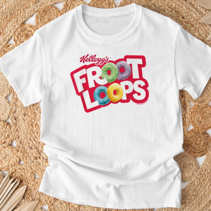 Kellogg's Froot Loops Breakfast Cereal Logo Blue T-Shirt Geschenke für alte Männer