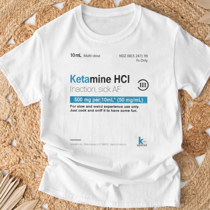 Ketamine Hci Keta Trip Rave Festival Techno T-Shirt Geschenke für alte Männer