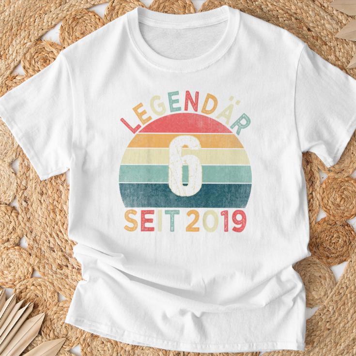 Kinder 6 Geburtstag Legendär Seit 2019 Jahrgang 6 Jahre Alt T-Shirt Geschenke für alte Männer