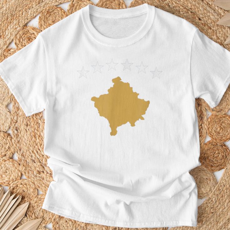 Kosovo Flag Nation Cosovaria Supporter Kosovo Blue T-Shirt Geschenke für alte Männer