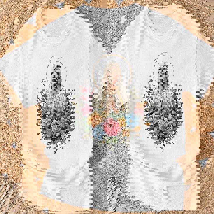 Our Lady Of Fatima Mother Mary Saint Mary Powerful Symbol T-Shirt Gifts for Old Men