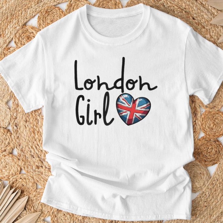 London Girl London Girls British Flag Women's T-Shirt Geschenke für alte Männer