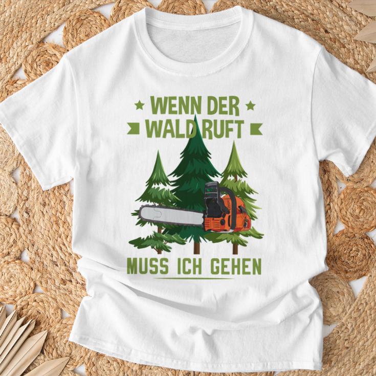 Long-Sleeved Lumberjack Wenn Der Wald Ruft Muss Ich Gehen T-Shirt Geschenke für alte Männer