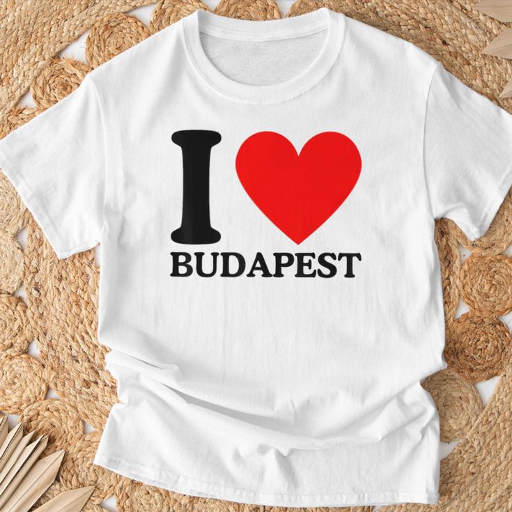 With I Love Budapest Motif T-Shirt Geschenke für alte Männer