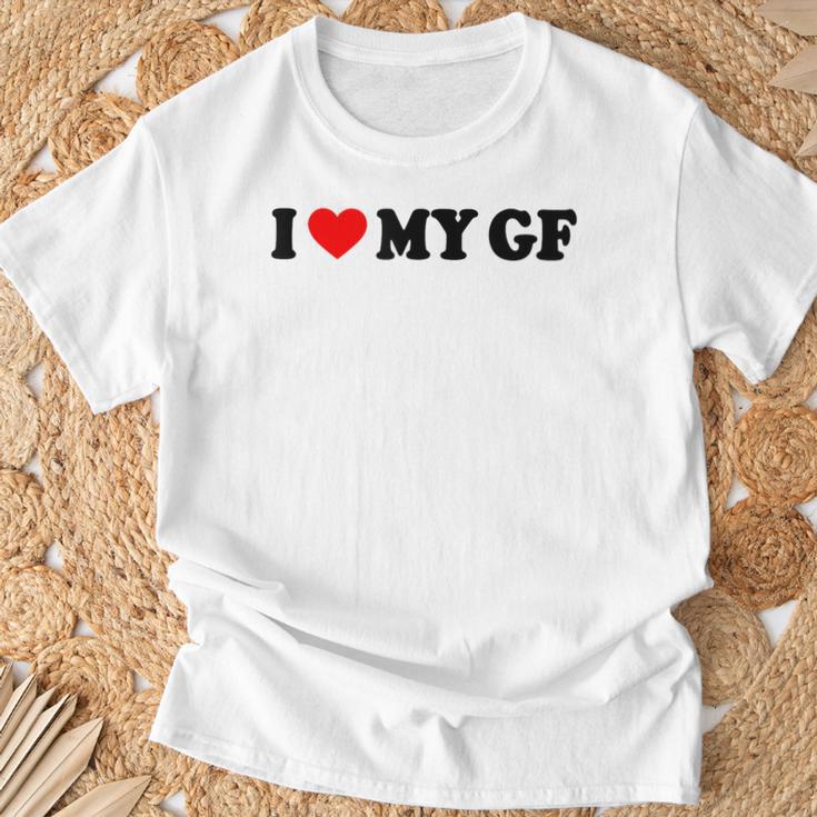 I Love My Gf I Heart My Gf I Love My Girlfriend S T-Shirt Geschenke für alte Männer