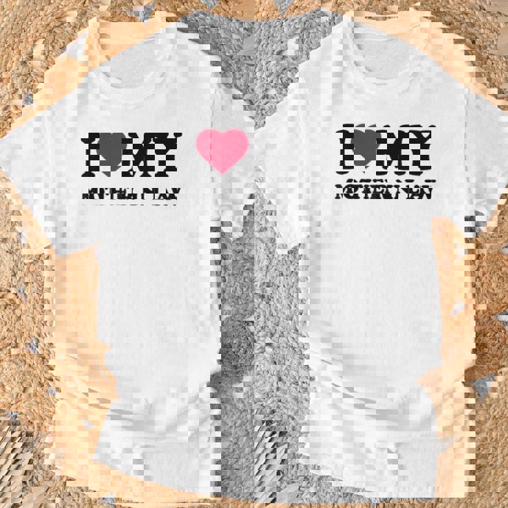 I Love Heart My Mother-In-Law T-Shirt Gifts for Old Men