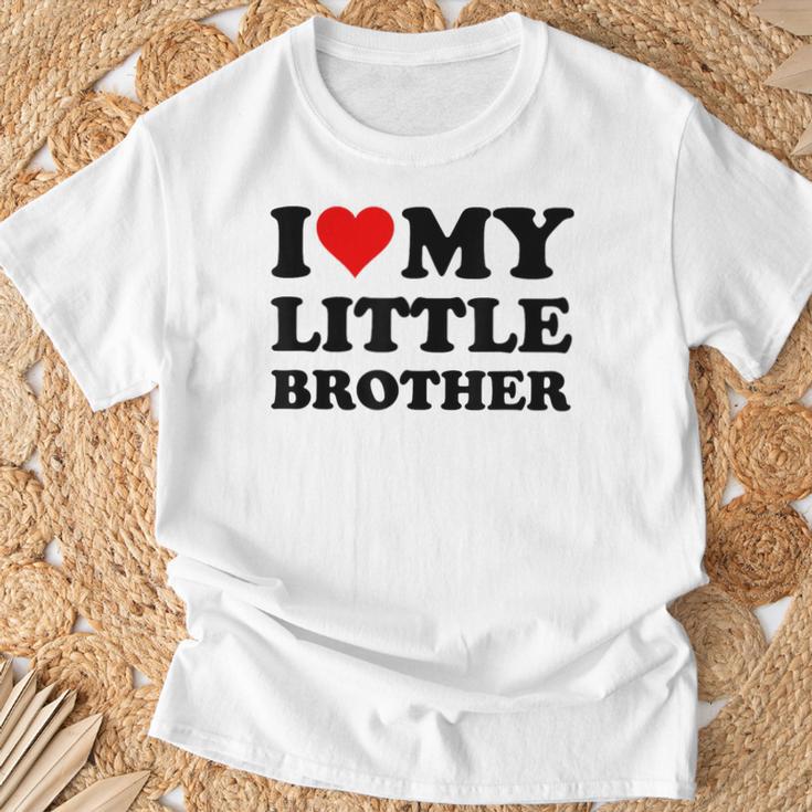 I Love My Little Brother T-Shirt Geschenke für alte Männer