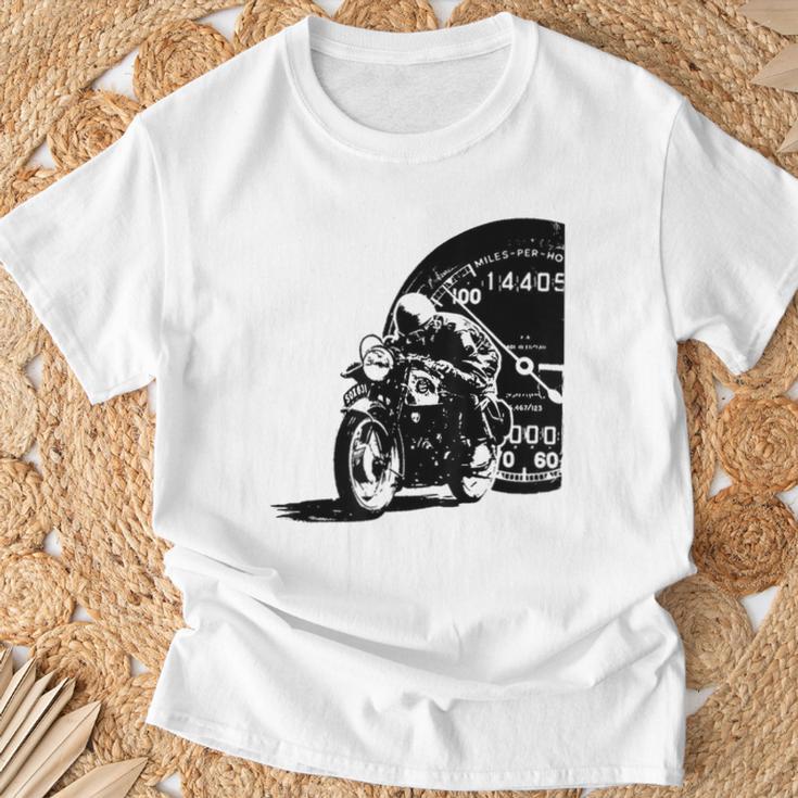 Motorcycle Heartbeat Biker Line Frequency Motorcycle T-Shirt Geschenke für alte Männer