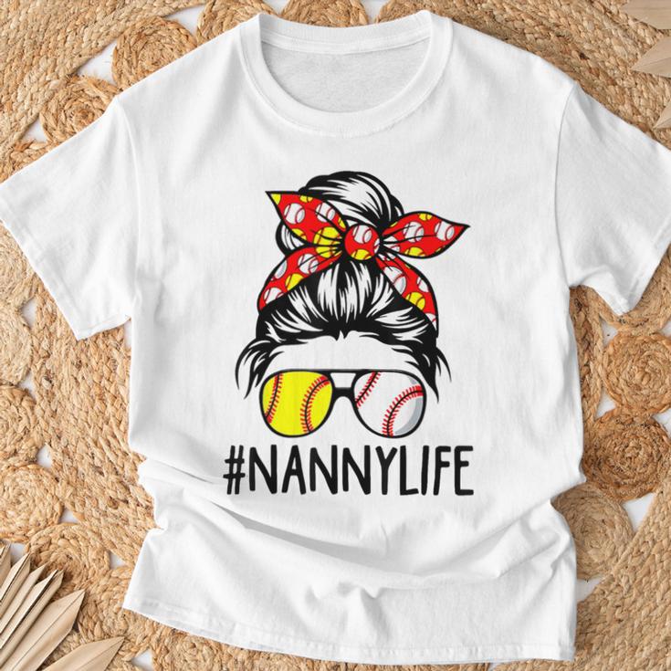 Nanny Life Softball Baseball T-Shirt Gifts for Old Men