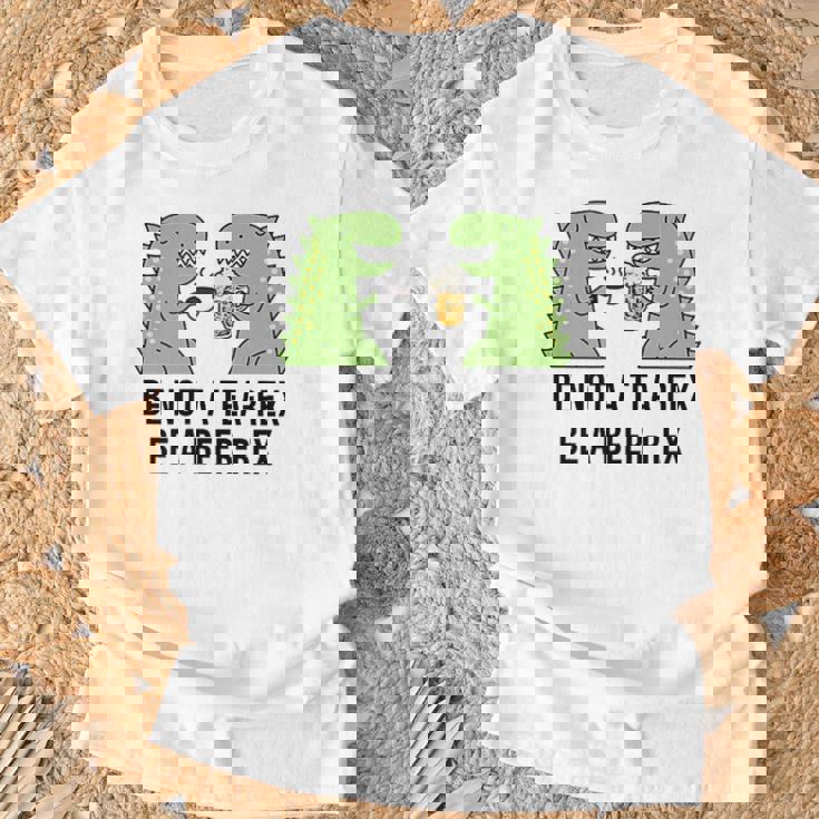 No Seas Un Tea Rex Sé Un Beer Rex Cerveza Dino Dinosaurs Bierrex Camiseta unisex Regalos para ancianos