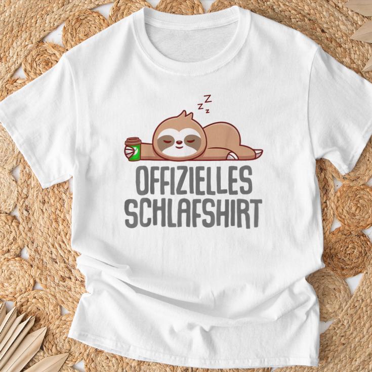 Official Sleep Pyjama Nightdress Sloth T-Shirt Geschenke für alte Männer