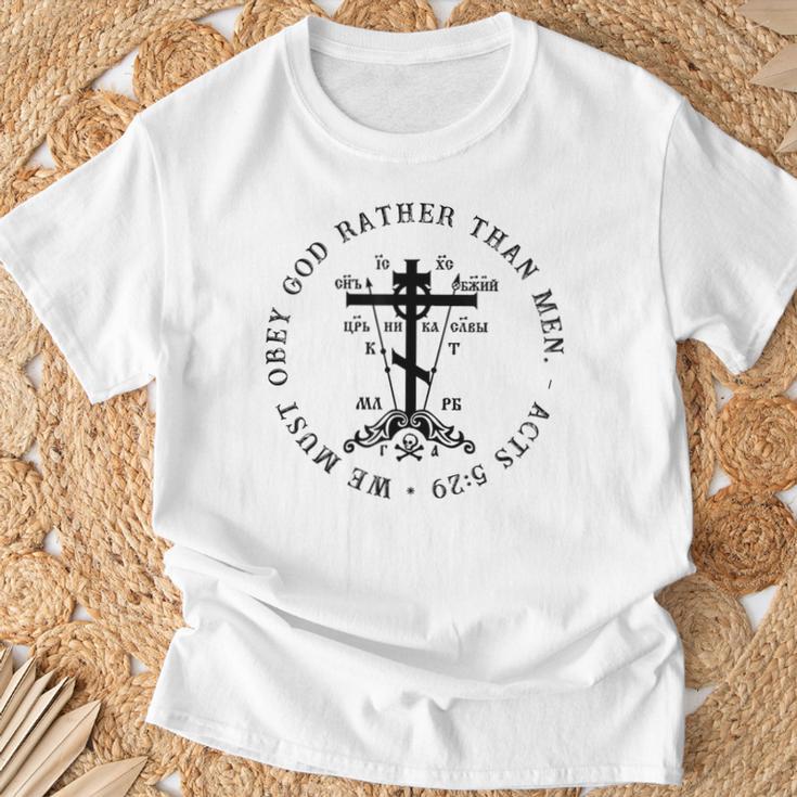 Orthodox Christian Cross T-Shirt Geschenke für alte Männer