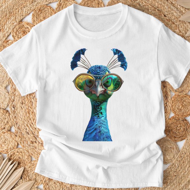 Pfau Motiv Blauer Pfau Pfauen Peacock Rad Pfauenrad Pfau T-Shirt Geschenke für alte Männer