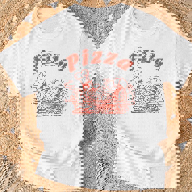 Pizza Box Cardboard Italian Retro Logo T-Shirt Geschenke für alte Männer