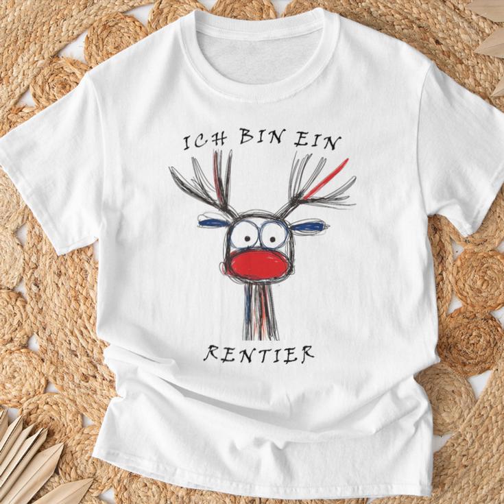 I Am A Reindeer Fun Christmas Gray T-Shirt Geschenke für alte Männer