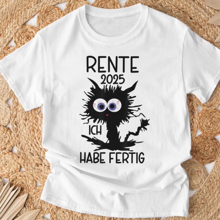 Rente 2025 Ich Habe Fertig Gray T-Shirt Geschenke für alte Männer