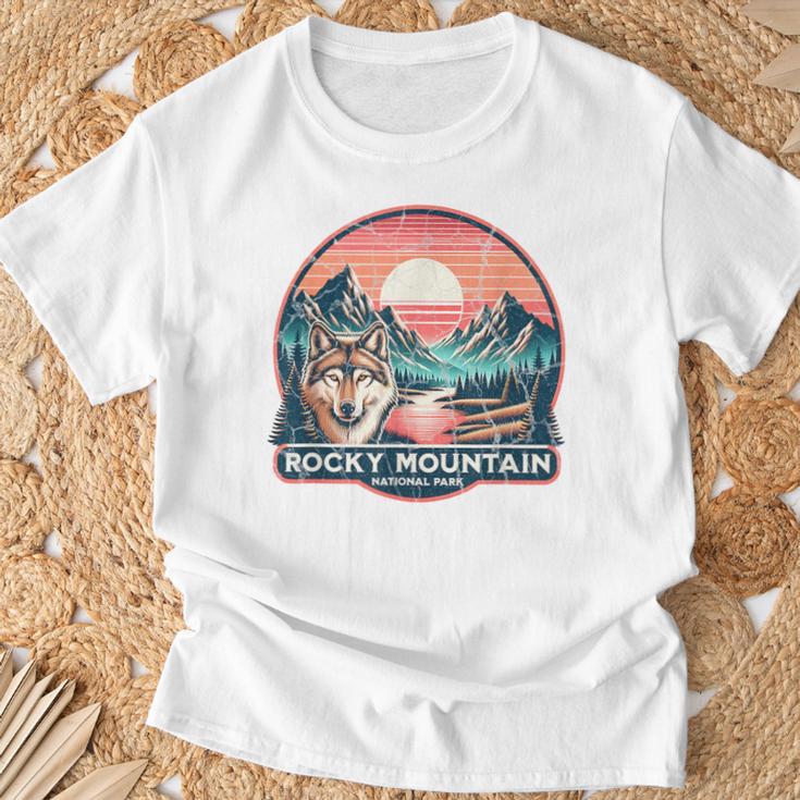 Rocky Mountain National Park Blue T-Shirt Geschenke für alte Männer