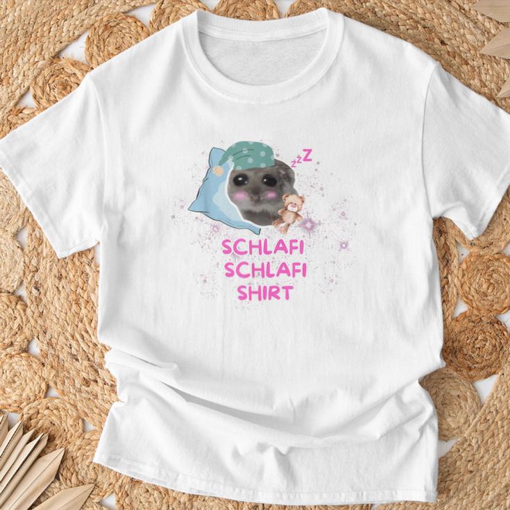 Schlafi Schlafi Hamster Meme Gray T-Shirt Geschenke für alte Männer