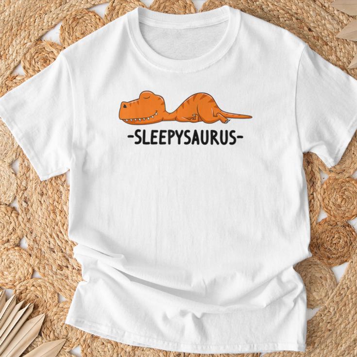 Sleepysaurus Schlaf Schlafanzug Nachthemd Dinosaurier T-Shirt Geschenke für alte Männer